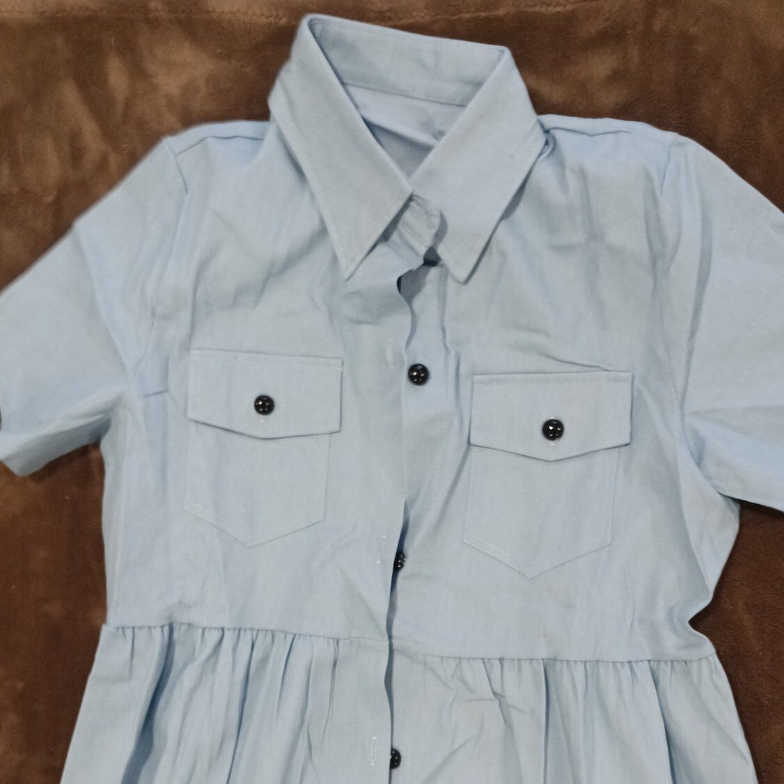 Blue shirt dress -size M
