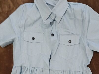 Blue shirt dress -size M