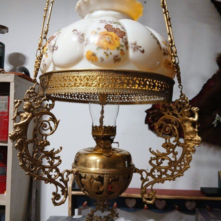 brass chandelier