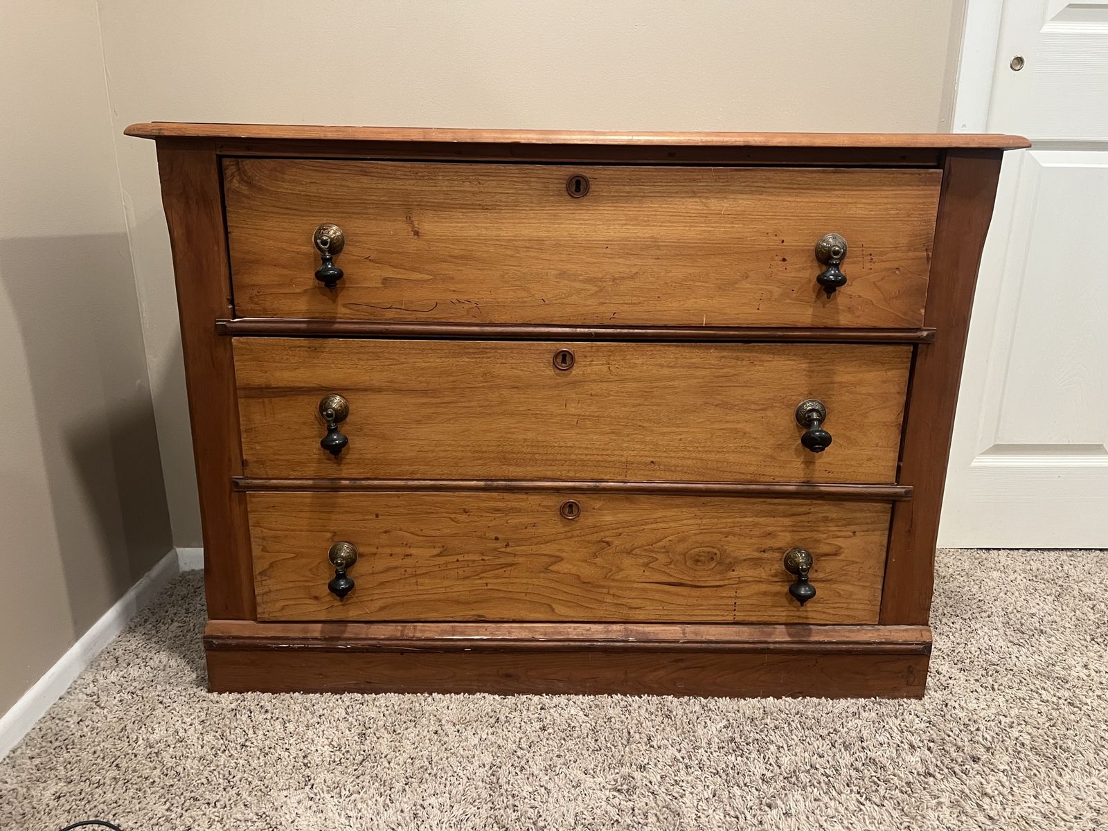 Antique 3-Drawer Cherry Chest — $225 OBO