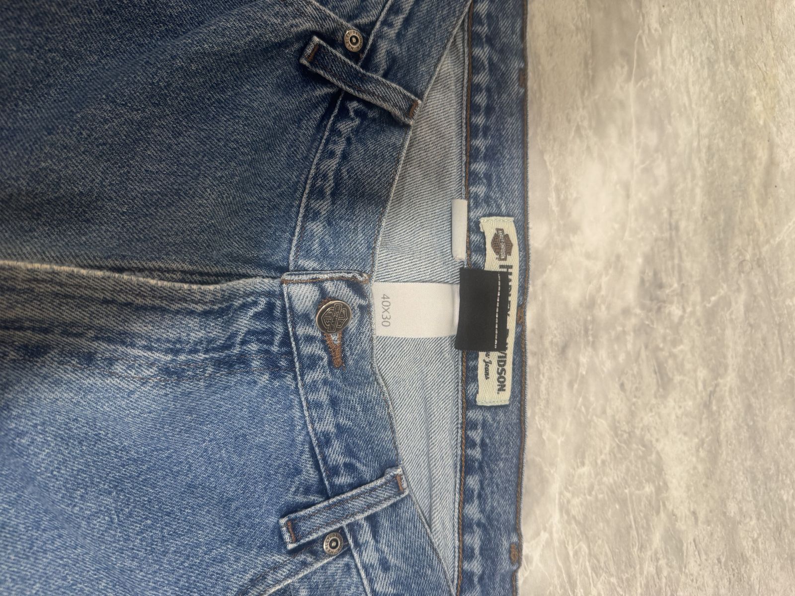 Harley-Davidson Men's Blue Denim Jeans - Size 40x30