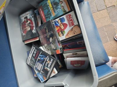 assorted DVD and Blu Ray