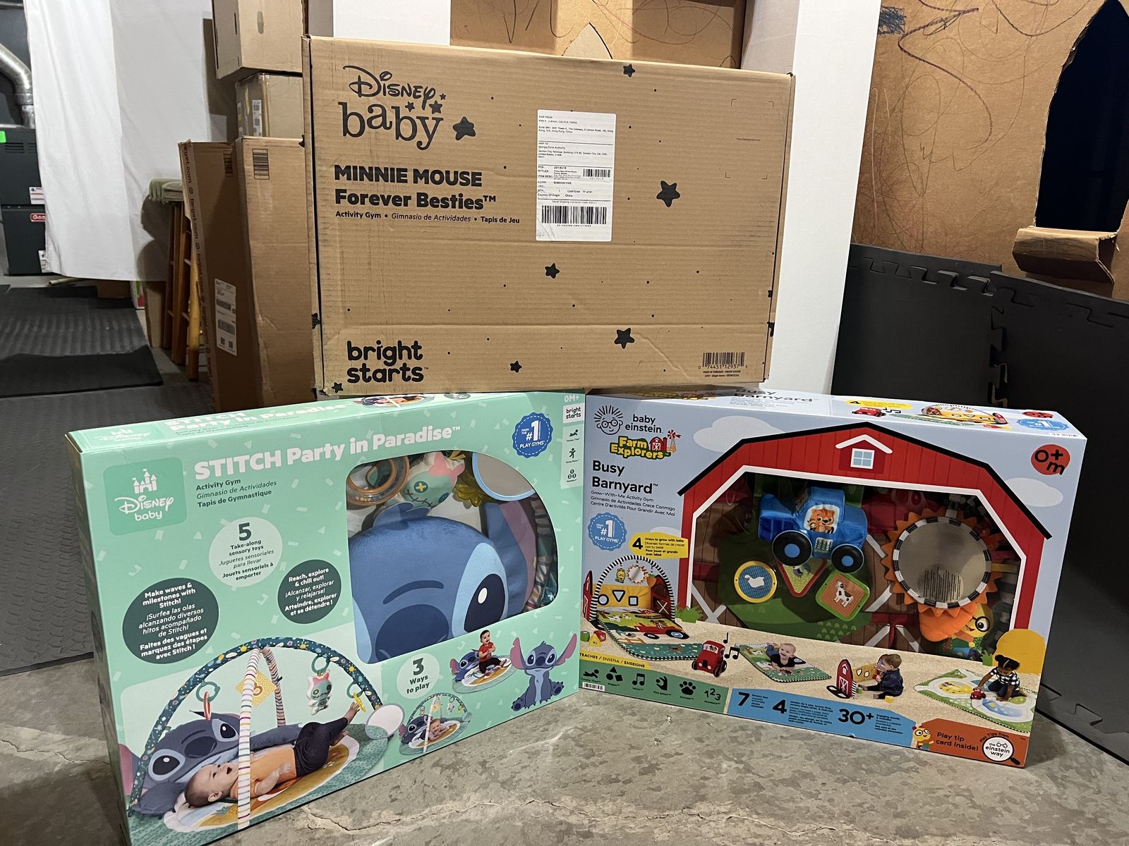 NEW: Activity Gyms - Baby Einstein, Minnie Mouse, Stitch