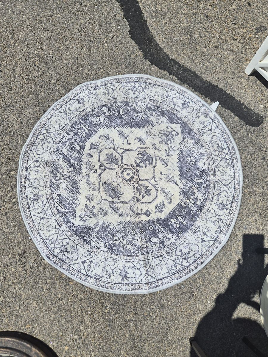Blue Round Rug