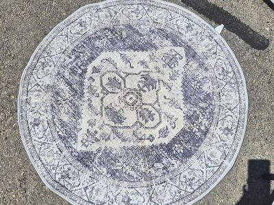 Blue Round Rug