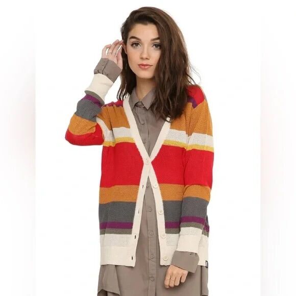 Doctor Who Fourth Doctor Striped Cardigan Size S