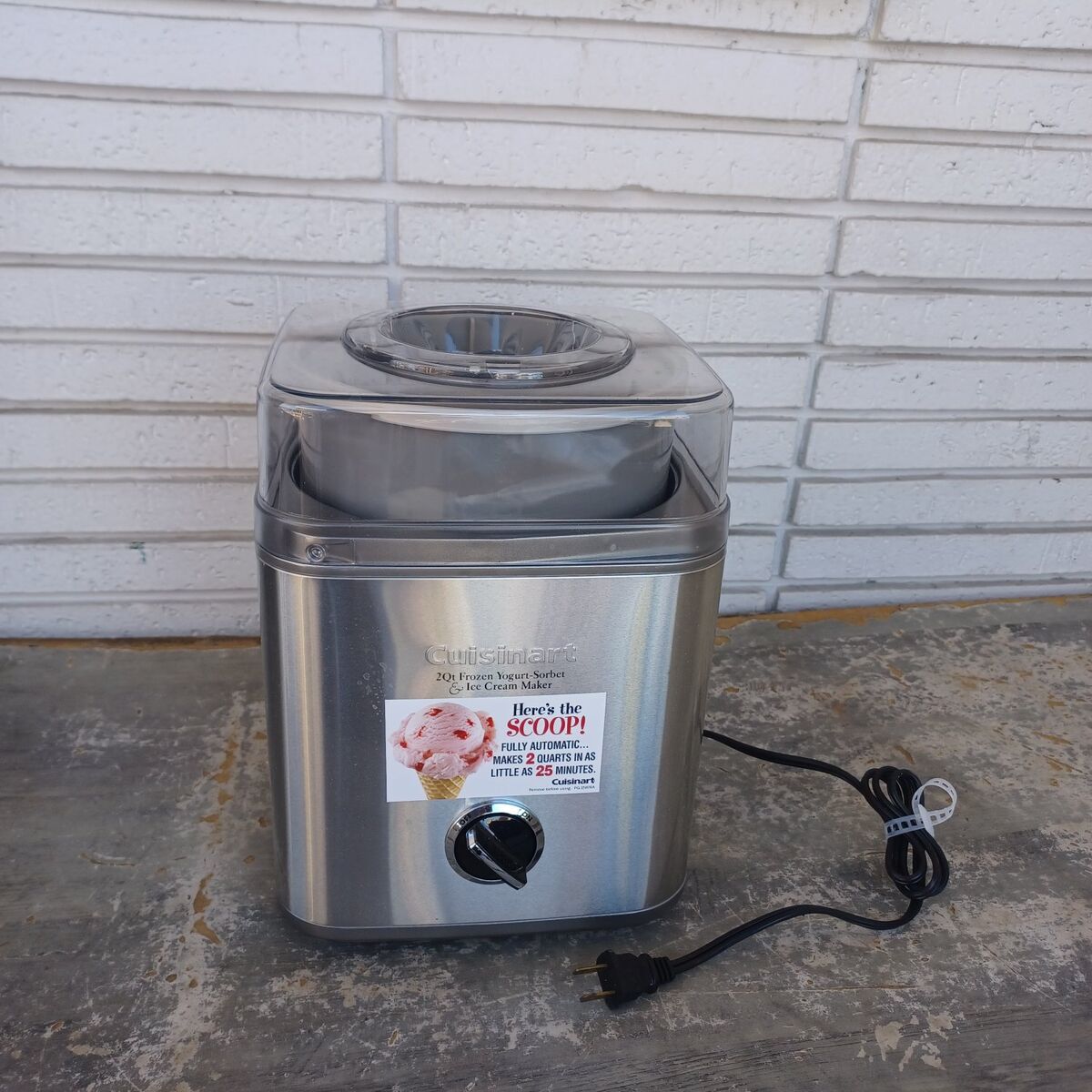 Cuisinart 2 quart ice cream maker