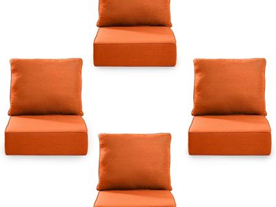 NEW (4) 24x24x6 Outdoor Cushion Set for Furniture patio furniture, UV Resistant, Waterproof