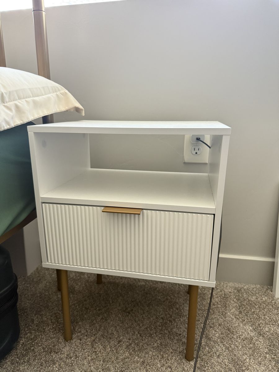 White/Gold Nightstand
