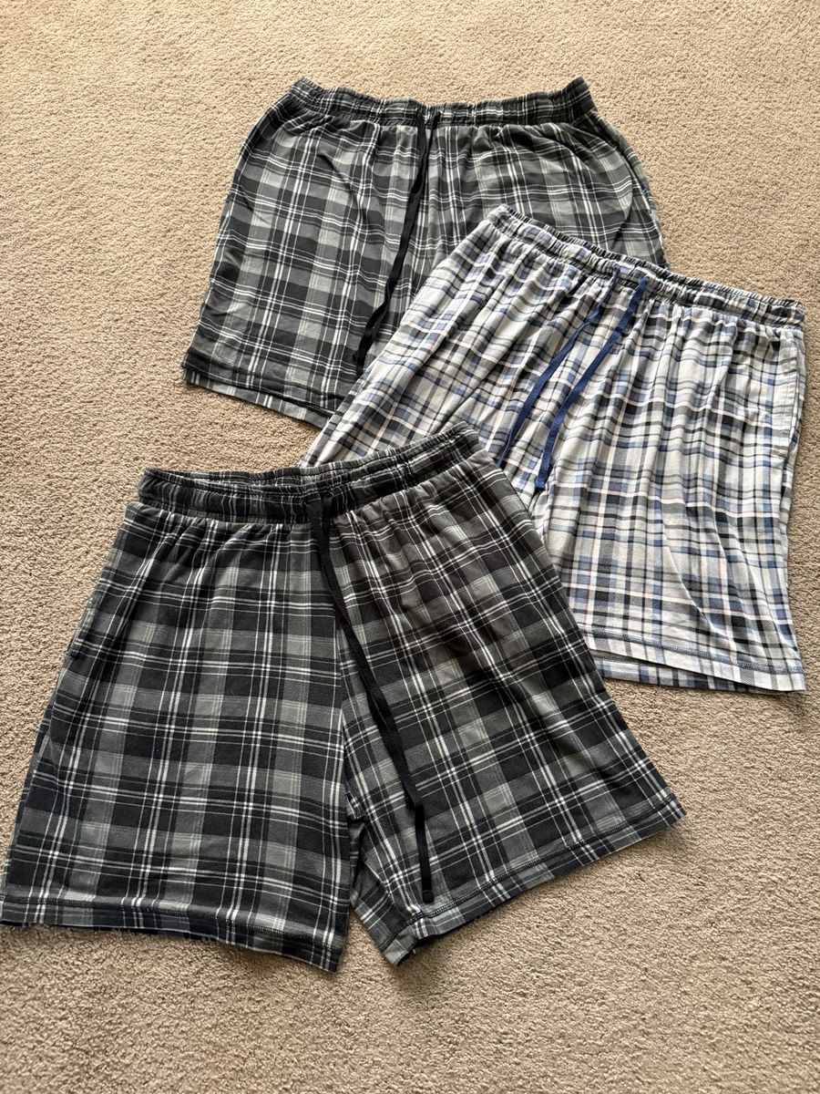 3 Pairs Sleep Pajama Shorts Size L