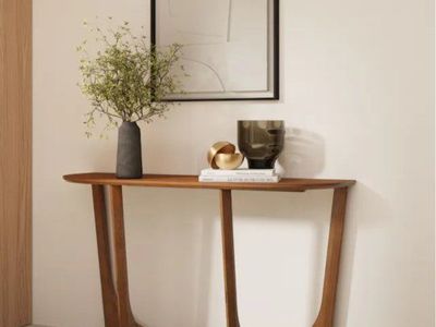 Article Tovi Smoked Oak Console Table – New/Open Box