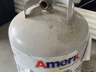 AmeriGas 15 lb Propane Tank Cylinder - Used Exchangeable BBQ Grill Camping Fuel