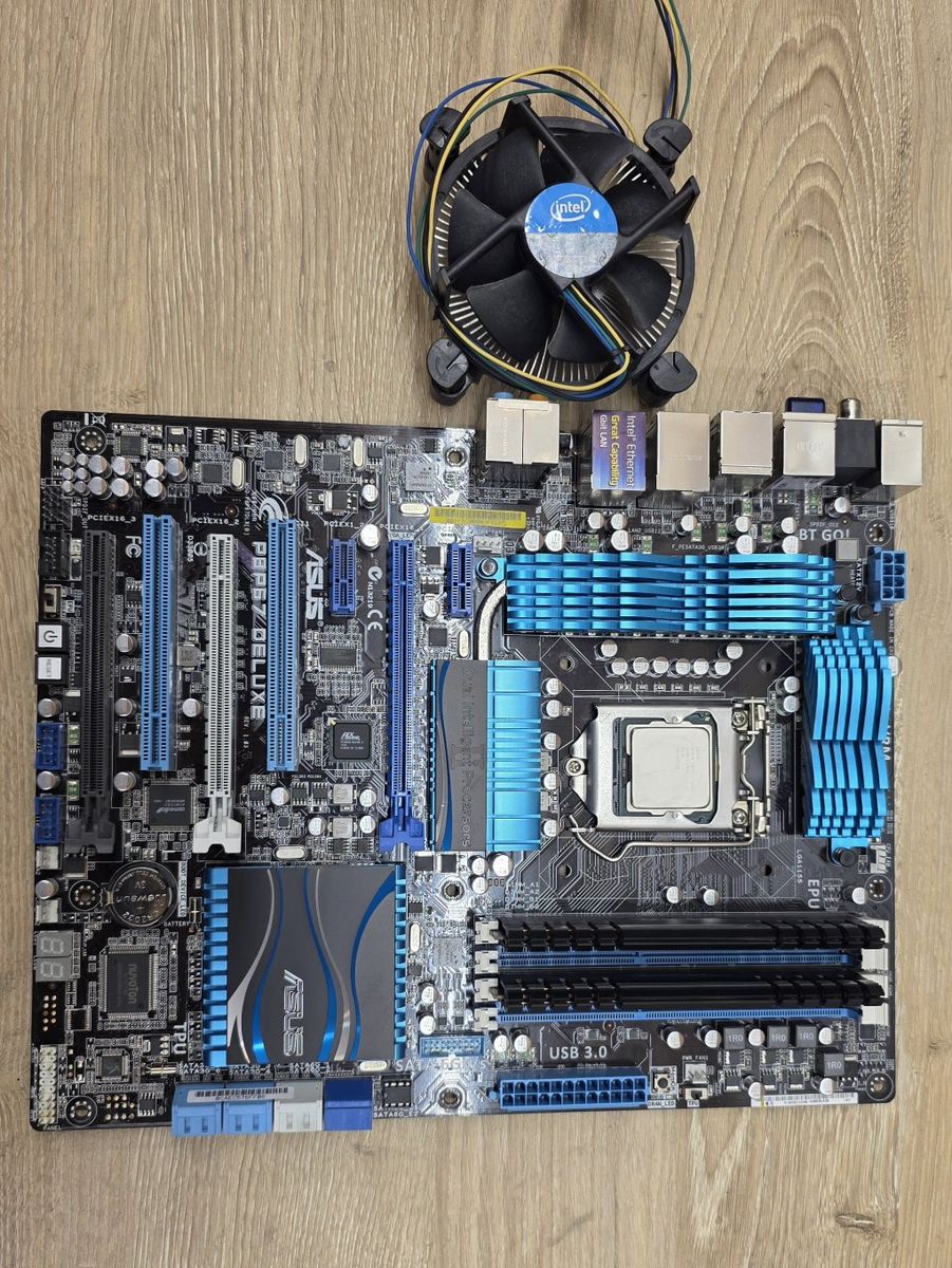 ASUS P8P67 Deluxe Motherboard Combo: Intel Core i7-2600 3.4GHz, 4GB RAM, Cooler