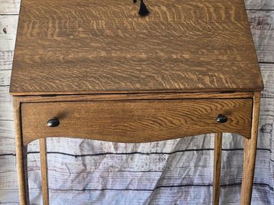 Restored Quarter Sawn Oak Drop Front Desk!