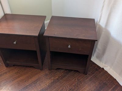 Pair of wood night stands