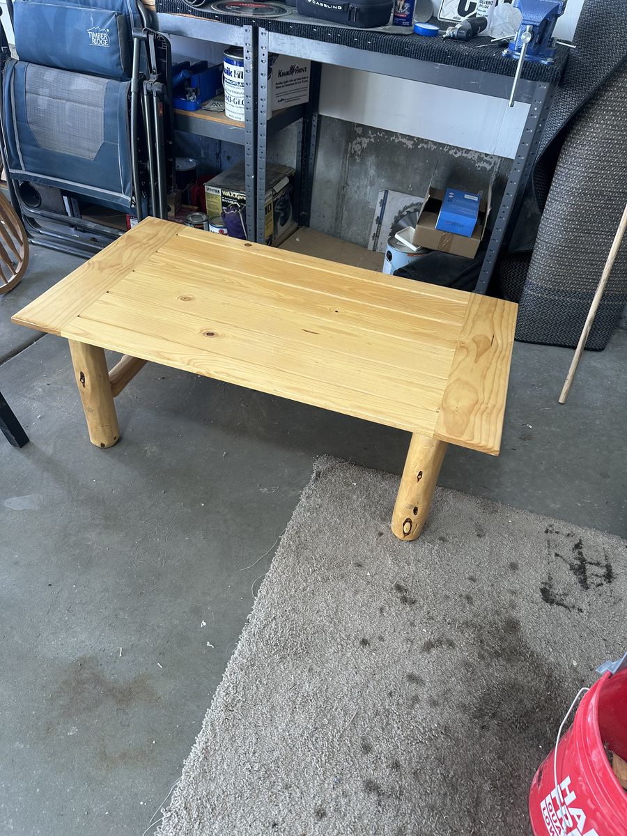 Handmade Knotty Pine Coffee Table