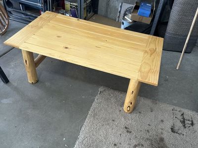 Handmade Knotty Pine Coffee Table