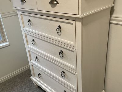 White tall dresser