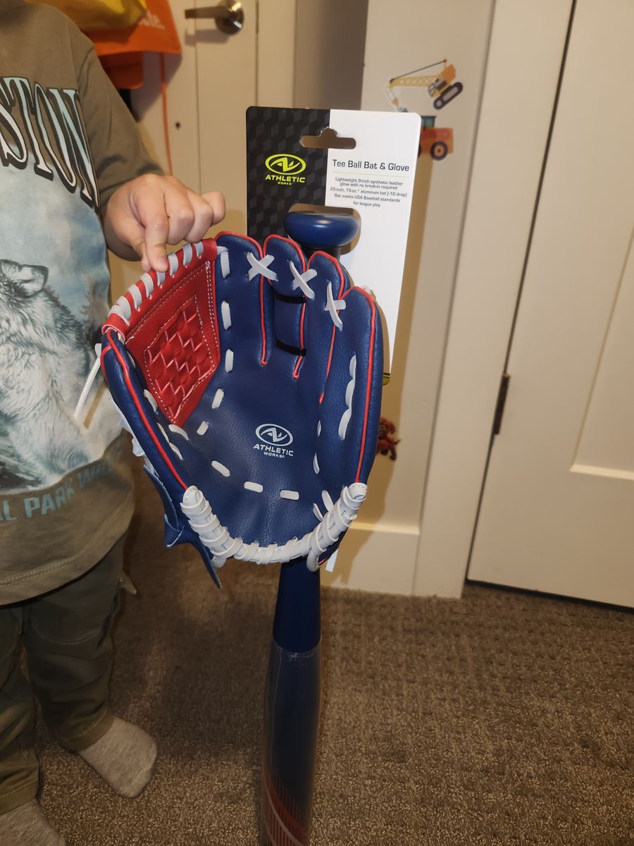 Kids bat and glove