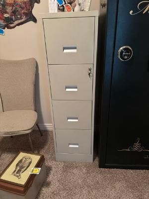4-Drawer Locking Metal File Cabinet – $60 OBO