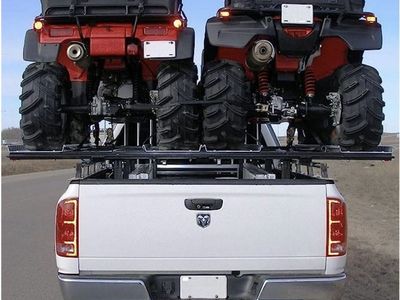 Custom Welded Steel ATV UTV Truck Bed Rack with Integrated Ramps - Fits Two ATVs/UTVs