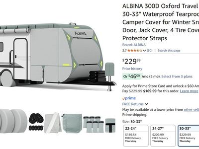 Travel trailer cover