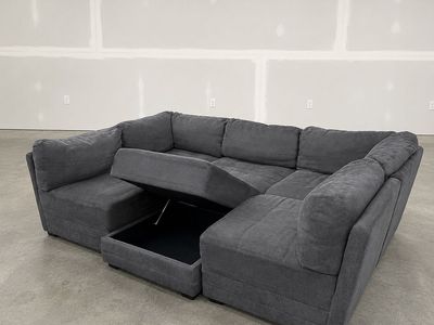 Dark Gray Costco Modular (6-Piece Sectional Couch) - Delivery Available