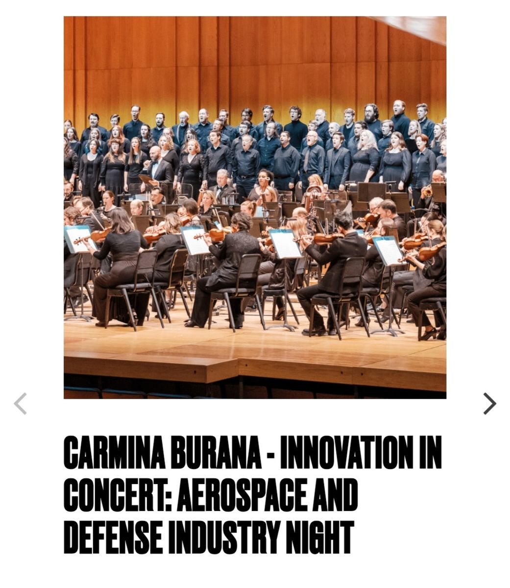 Two tickets to Carmina Burana, Friday April 10th 7:30 pm