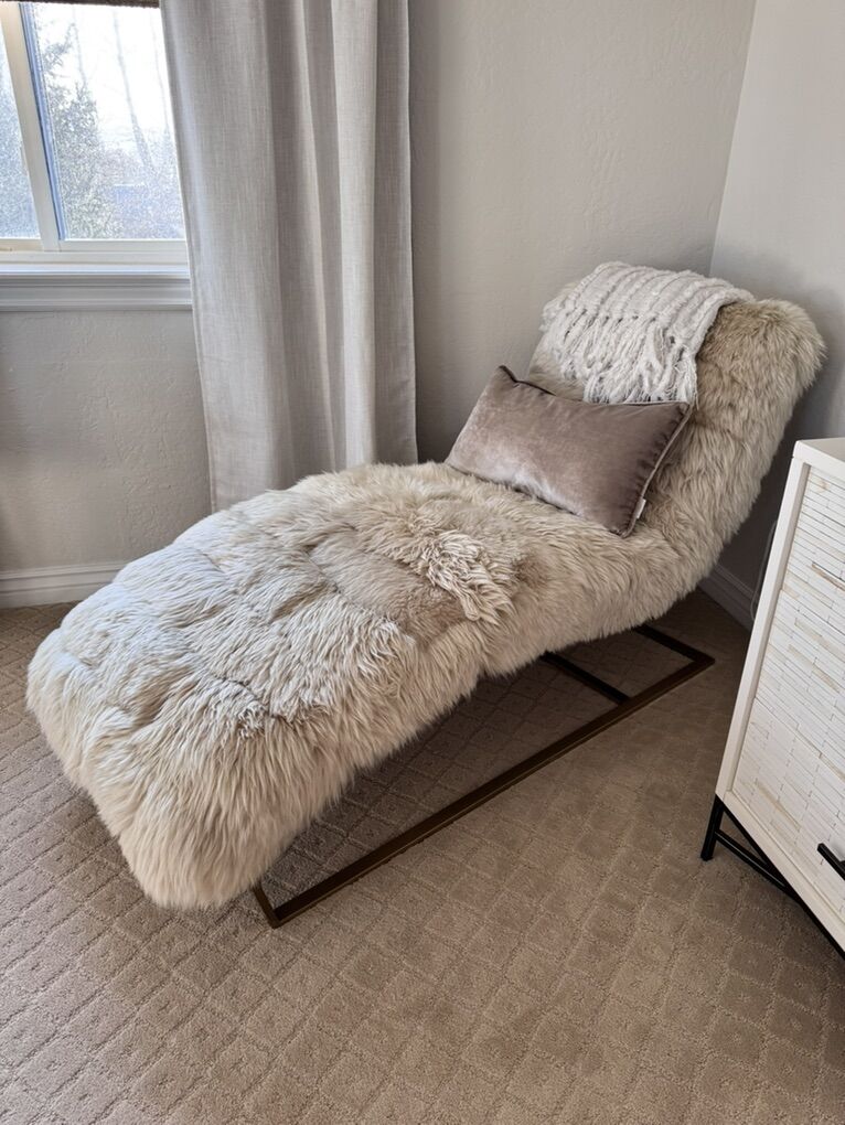 Siesta Chaise Lounge Long Hair Sheepskin
