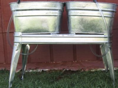 Portable Double Wash Basin with Stand – Never Used - prefect for camps, hunts, preppers