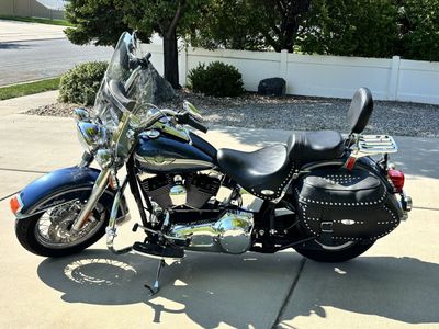 2003 Harley-Davidson Heritage Classic 100th Anniv. Softail Motorcycle - Rare Gunmetal Blue