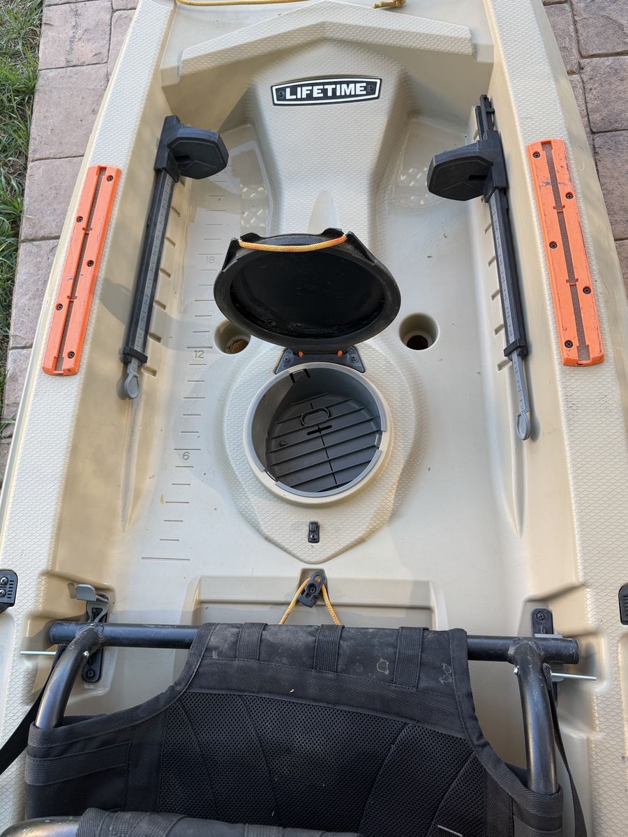 Lifetime Tamarack Pro 10 ft Sit-on-Top Angler Kayak - Khaki, 300 lbs Capacity, Fishing Ready