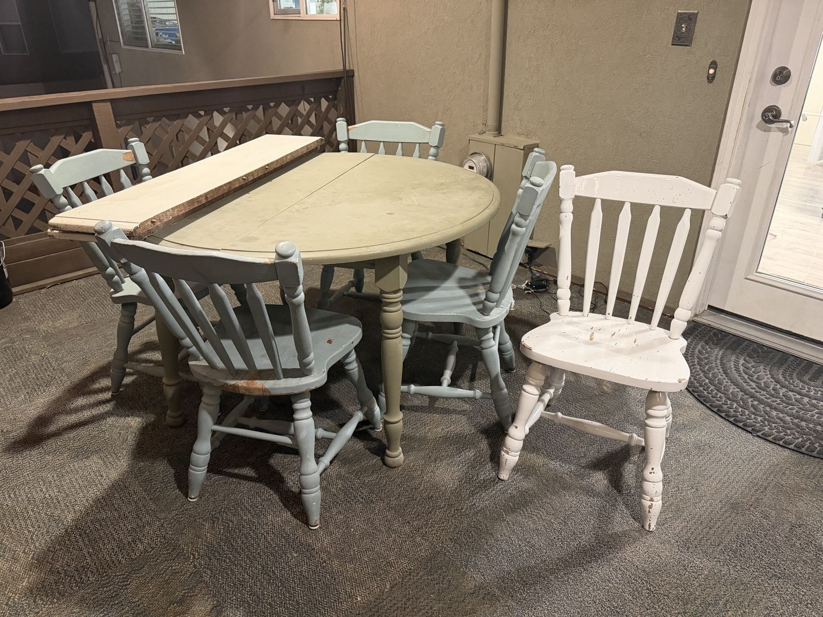 Solid wood dining table set