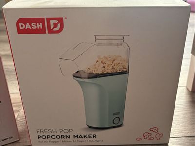 Dash Fresh Pop Popcorn Maker Hot Air Popper - Aqua (16 Cups, 1400W)