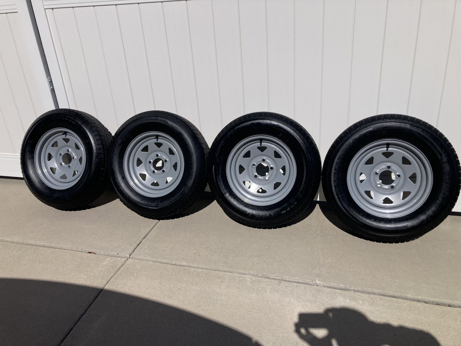 ST205/75R15 Trailer Tires and Wheels (Matching set of 4)