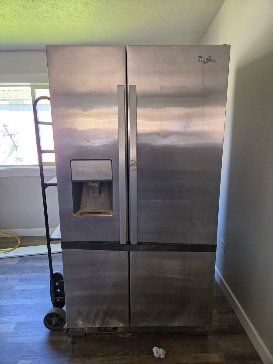 Whirlpool 36” Stainless Steel Side by Side Refrigerator with Ice & Water Dispenser