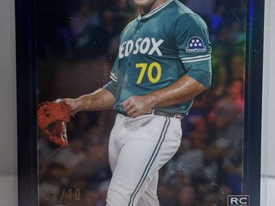 Payton Tolle 2024 Topps Chrome Refractor RC Baseball Card #02/10 Boston Red Sox Pitcher