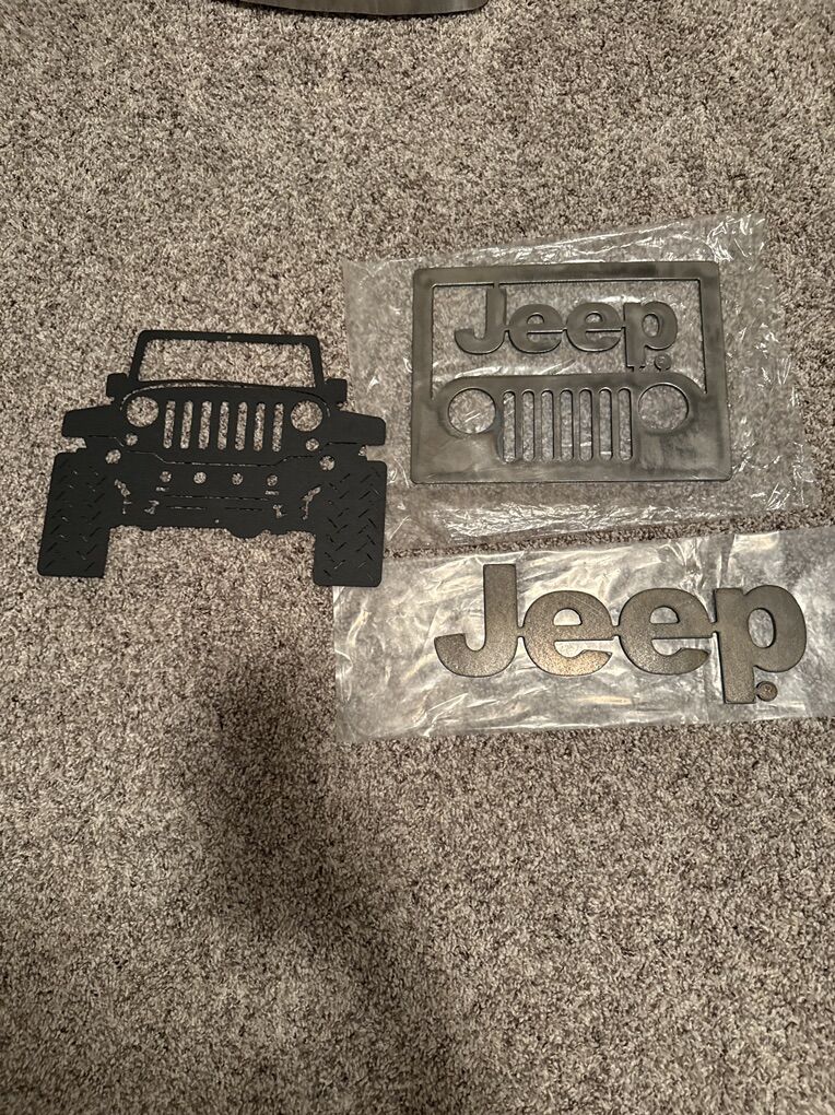 Metal Jeep Signs, $20 obo
