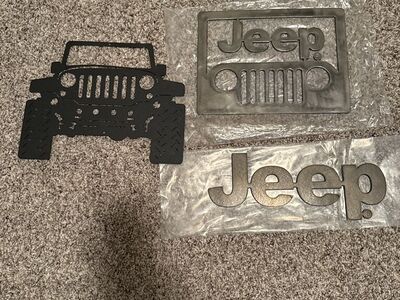 Metal Jeep Signs, $20 obo