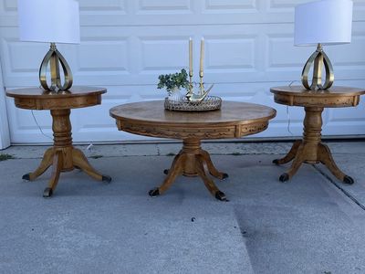 Coffee Table With Two End Tables