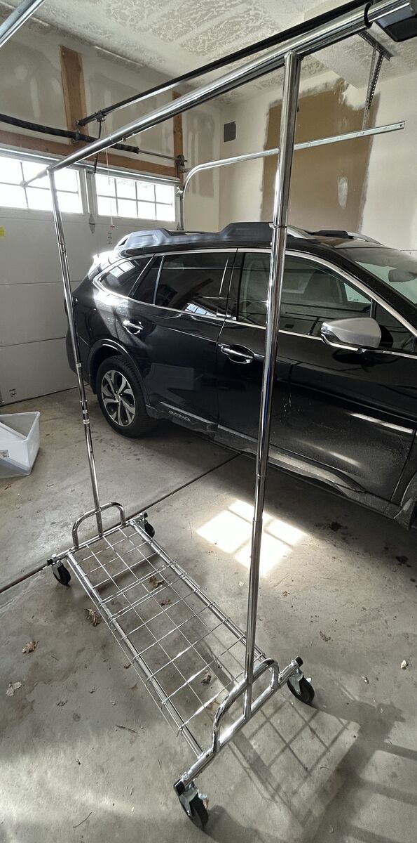 Heavy Duty Rolling Clothes Rack.