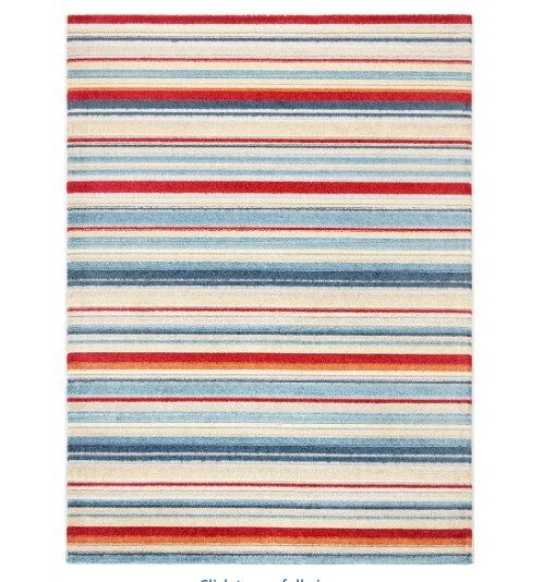 NEW - Rio Multicolor Stripe Indoor Outdoor Area Rug 3'11"x5'2"