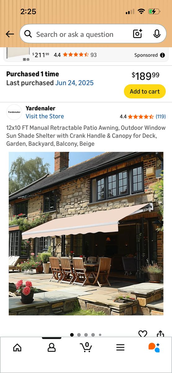 10'x12' Retractible Awning