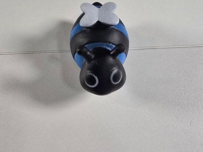 Cute Bee Bath Toy- Blue & Black Striped
