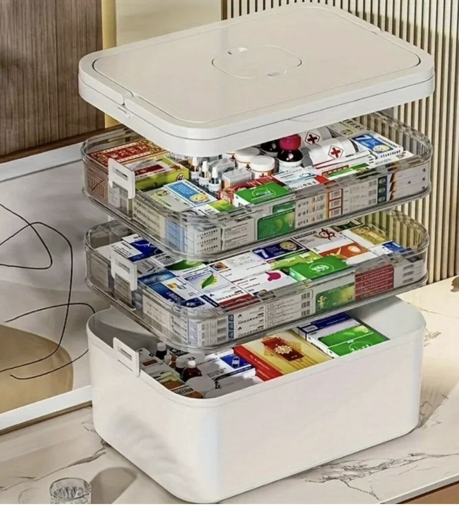 NEW! 5-Layer Large Medicine Storage Box