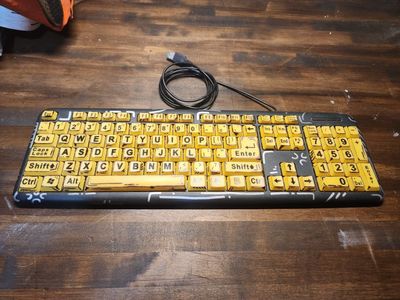 Custom Comic Book-Style Wired USB Keyboard - Unique Hand-Painted Design, QWERTY Layout