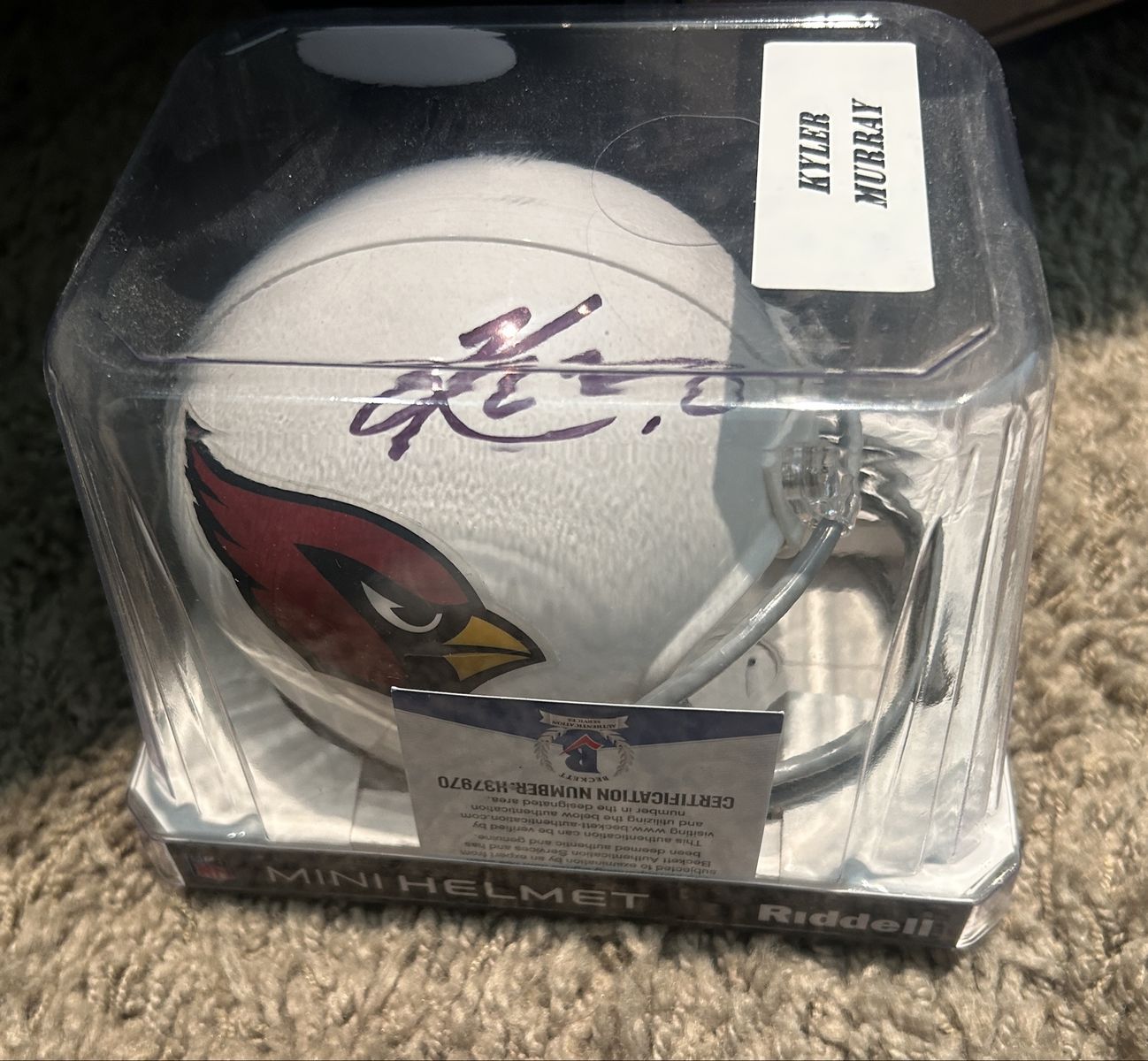 Kyler Murray mini Helmet Autographed