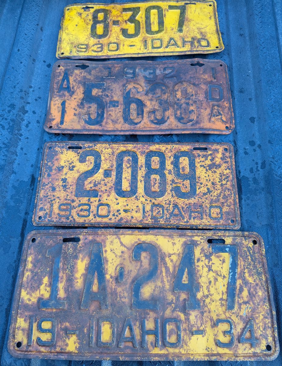 Vintage Idaho License Plates
