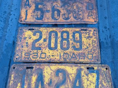 Vintage Idaho License Plates