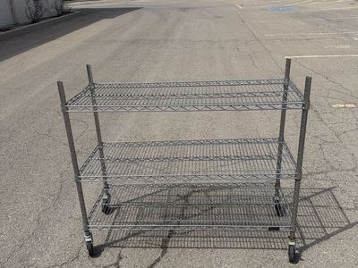 Commercial Chrome Wire Shelving — Rolling, 2 Sizes Available